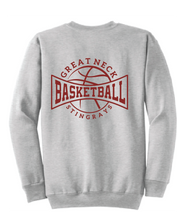 Fleece Crewneck Sweatshirt / Ash / Great Neck Middle School Boys Basketball