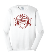 Long Sleeve Performance Tee / White / Great Neck Middle School Boys Basketball