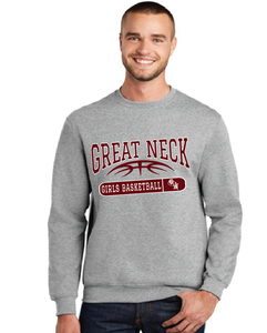 Fleece Crewneck Sweatshirt / Athletic Heather / Great Neck Girls Basketball