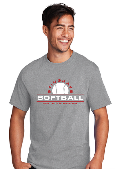 Core Cotton Tee / Athletic Heather / Great Neck Middle School Softball