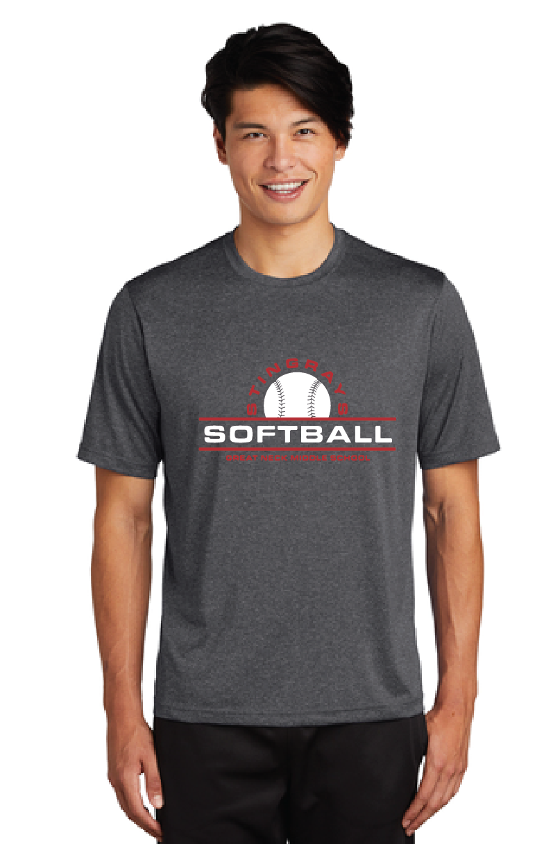 Heather Contender Tee / Heather Charcoal / Great Neck Middle School Softball