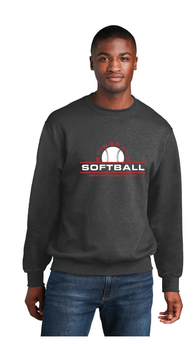 Core Fleece Crewneck Sweatshirt / Charcoal / Great Neck Middle School Softball