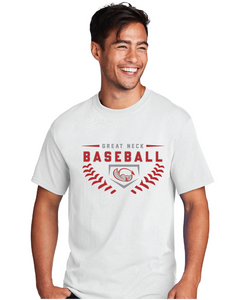 Core Cotton Tee / White / Great Neck Middle School Baseball