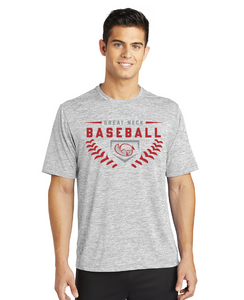 Electric Heather Tee / Silver / Great Neck Middle School Baseball