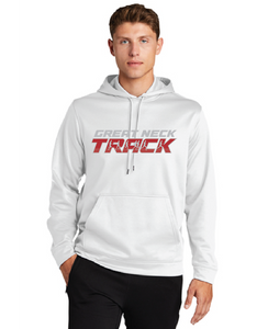 Fleece Hooded Pullover / White / Great Neck Middle School Track