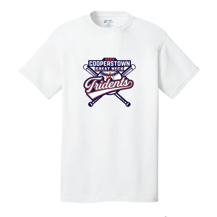 Core Cotton Tee (Youth & Adult) / White / Great Neck Tridents
