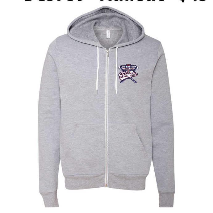 Unisex Sponge Fleece Full-Zip Hoodie / Athletic Heather / Great Neck Tridents