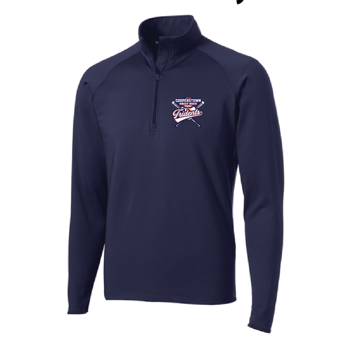 Stretch 1/2-Zip Pullover / Navy / Great Neck Tridents