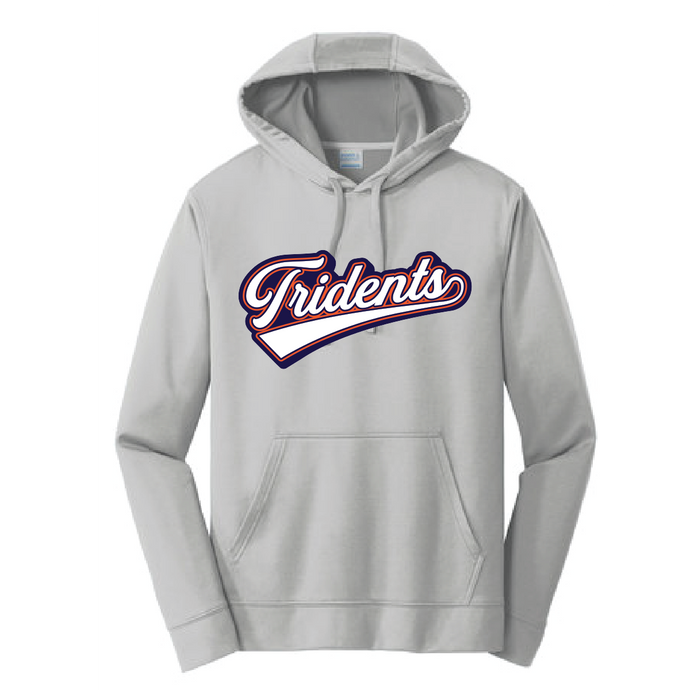 Performance Fleece Pullover Hooded Sweatshirt (Youth & Adult) / Silver / Great Neck Tridents