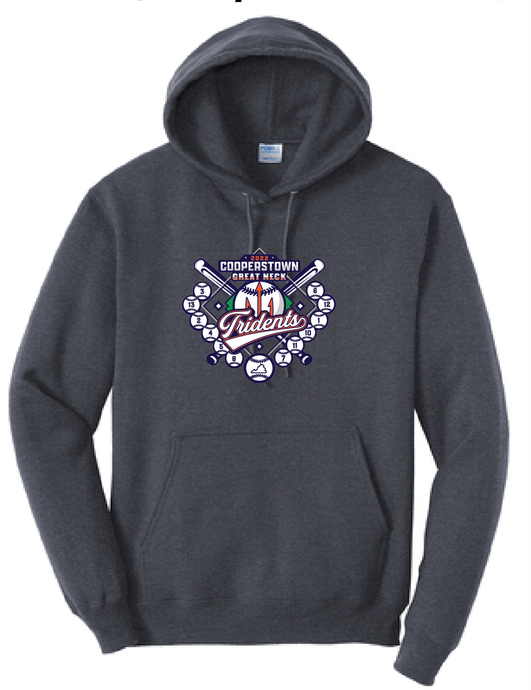 Core Fleece Pullover Hooded Sweatshirt (Youth & Adult) / Navy / Great Neck Tridents