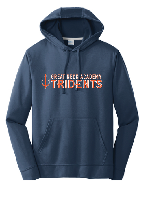 Performance Fleece Pullover Hooded Sweatshirt (Youth & Adult) / Navy / Great Neck Tridents