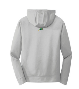 Performance Fleece Pullover Hooded Sweatshirt / Silver / George Mason Tennis