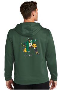 Fleece Hooded Pullover / Green / George Mason Tennis