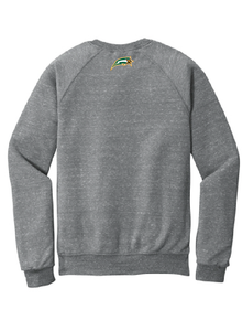 Snow Heather French Terry Raglan Crew / Charcoal / George Mason Tennis