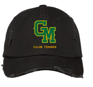 Distressed Cap / Black / George Mason Tennis