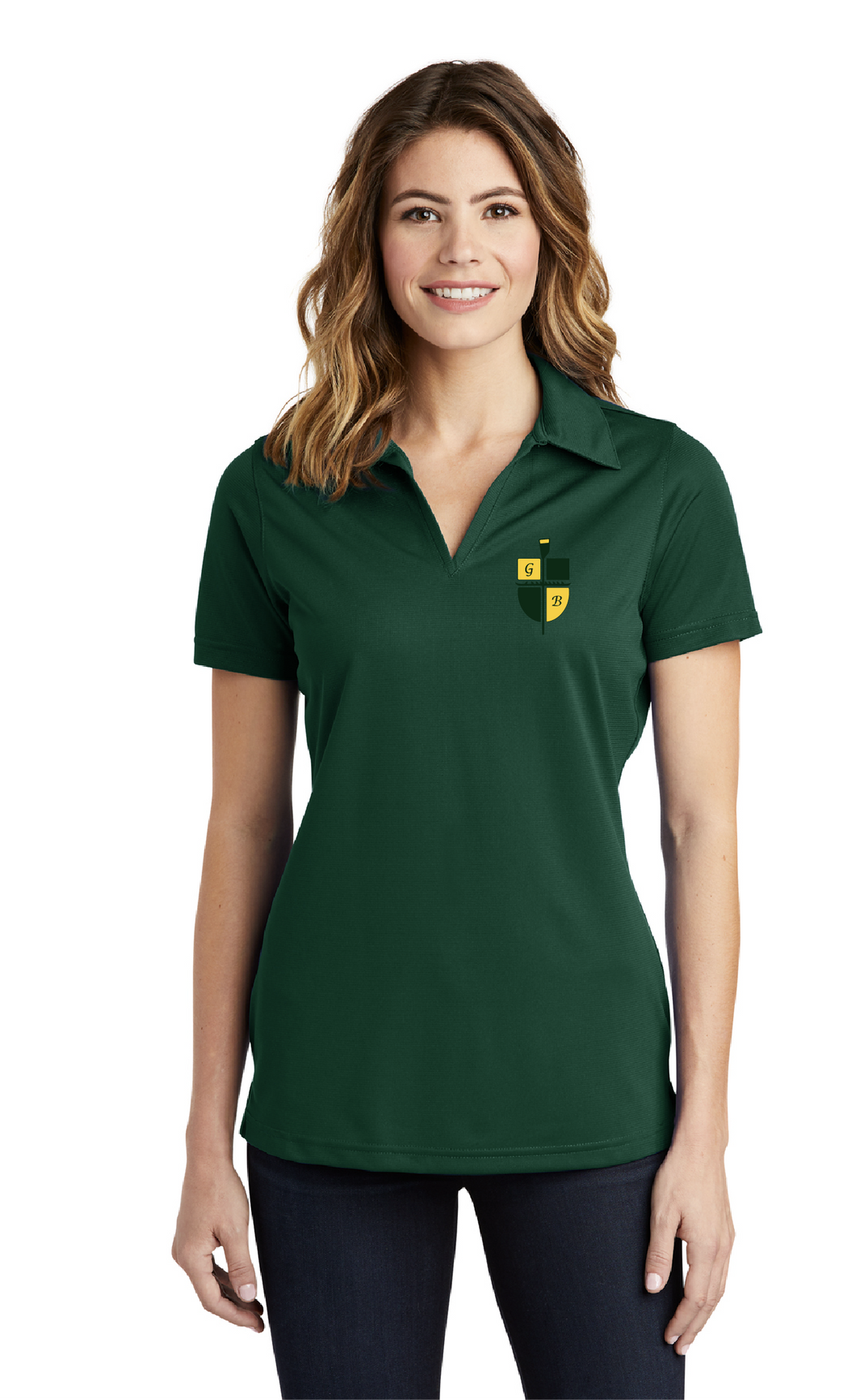 Ladies Performance Polo / Forest Green / Great Bridge Crew