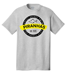 Anniversary Short Sleeve T-Shirt / Gray / Youth / Piranhas - Fidgety