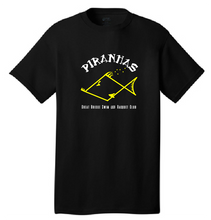 Adult Short Sleeve T-Shirt / Black / Piranhas - Fidgety