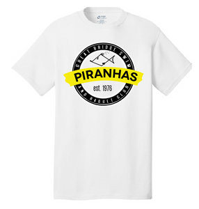 Anniversary Short Sleeve T-Shirt / White / Youth / Piranhas - Fidgety