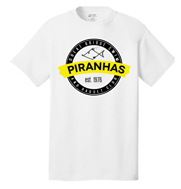 Anniversary Short Sleeve T-Shirt / White / Youth / Piranhas - Fidgety