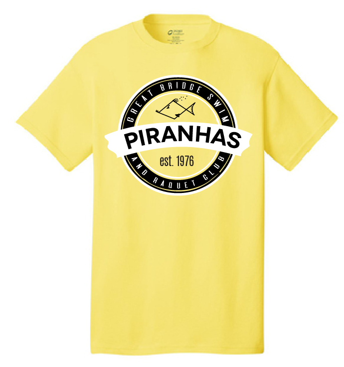 Anniversary Short Sleeve T-Shirt / Yellow / Youth / Piranhas - Fidgety