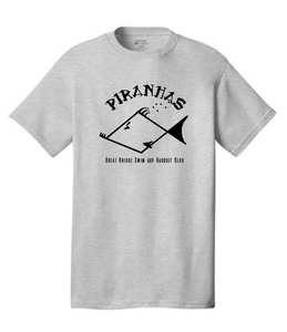 Grey Performance T-shirt / Adult / Piranhas - Fidgety