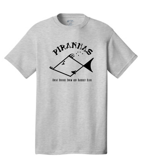 Grey Performance T-shirt / Adult / Piranhas - Fidgety