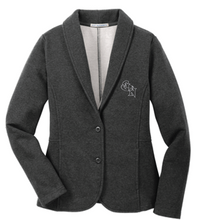 Ladies Fleece Blazer / Dark Charcoal Heather / Great Neck Middle School Staff