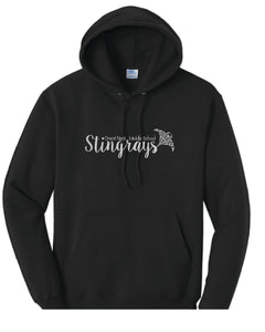 Stingrays Fleece Pullover Hooded Sweatshirt / Black / Great Neck Middle School