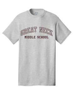 Core Cotton Tee / Ash / Great Neck Middle School
