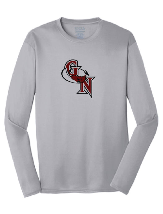 Long Sleeve Performance Tee / Silver / Great Neck Middle School