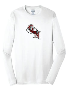 Long Sleeve Performance Tee / White / Great Neck Middle School