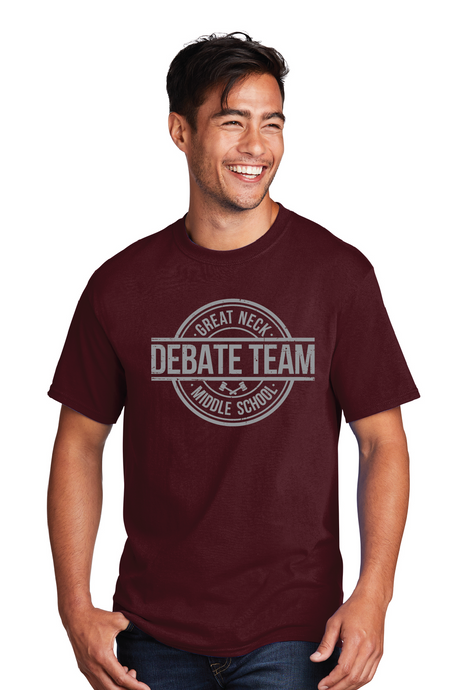 Core Cotton Tee / Athletic Maroon / Great Neck Middle Debate