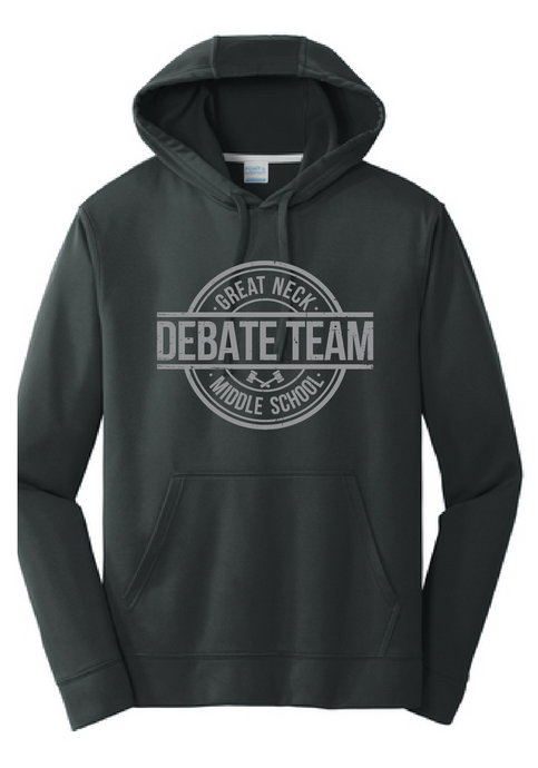 Performance Hooded Sweatshirt  / Black / Great Neck Middle Debate