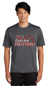 Heather Contender Tee / Graphite Heather / Great Neck Middle Volleyball