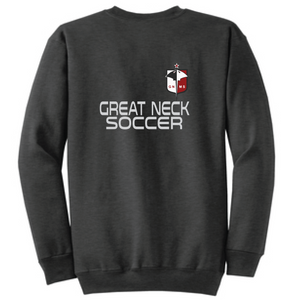 Crewneck Fleece Sweatshirt / Dark Heather Gray / Great Neck Soccer - Fidgety