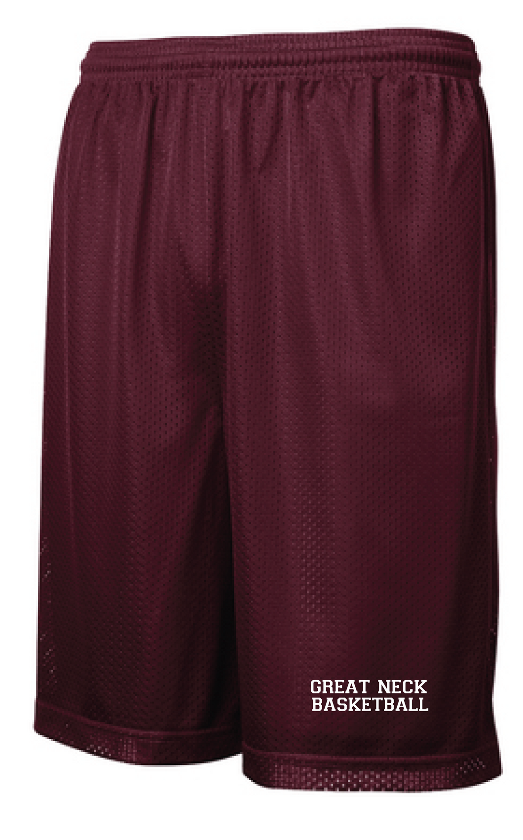 Classic Mesh Basketball Shorts (Youth & Adult) / Maroon / Great Neck Basketball