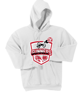 Core Fleece Hooded Sweatshirt / White / Gunners - Fidgety