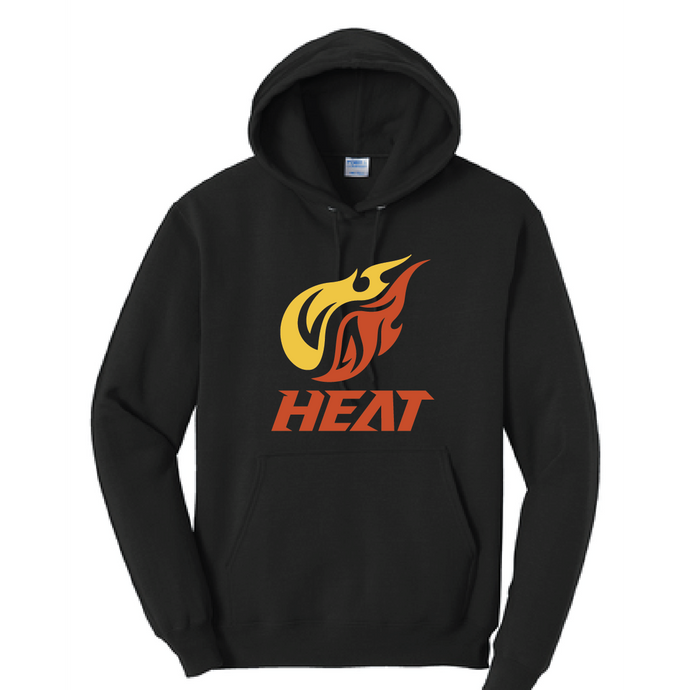 Heat Fleece Hooded Sweatshirt (Youth & Adult) / Jet Black / Heat Baseball