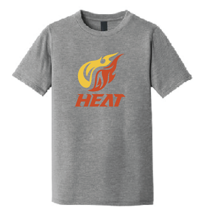 Heat Baseball Softstyle Crew T-Shirt (Youth & Adult) / Athletic Heather / Heat Baseball