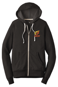 Fleece Full-Zip Hooded Sweatshirt (Youth & Adult) / Black / Heat Baseball