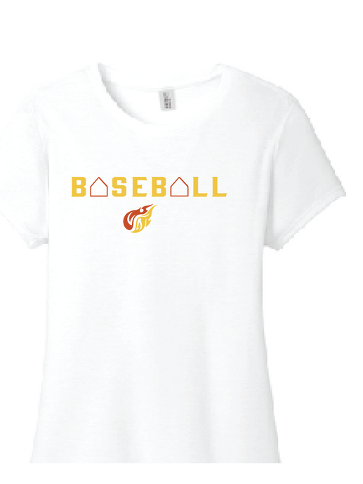 Baseball Women’s Perfect TriBlend Tee / White / Heat Baseball