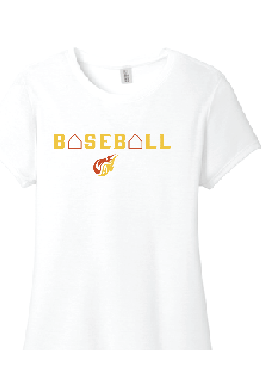 Baseball Women’s Perfect TriBlend Tee / White / Heat Baseball
