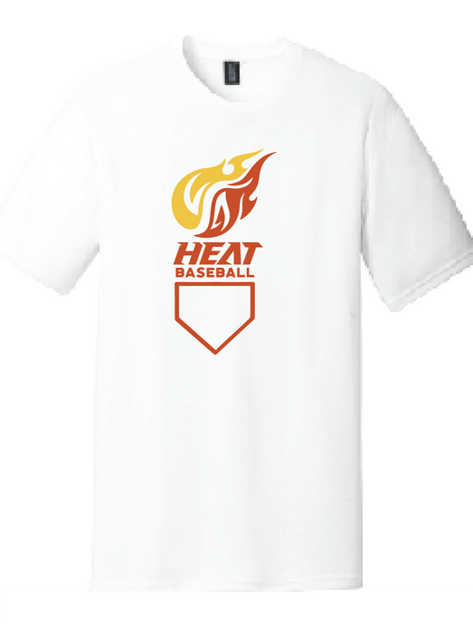 Heat Baseball Softstyle Crew T-Shirt (Youth & Adult) / White / Heat Baseball