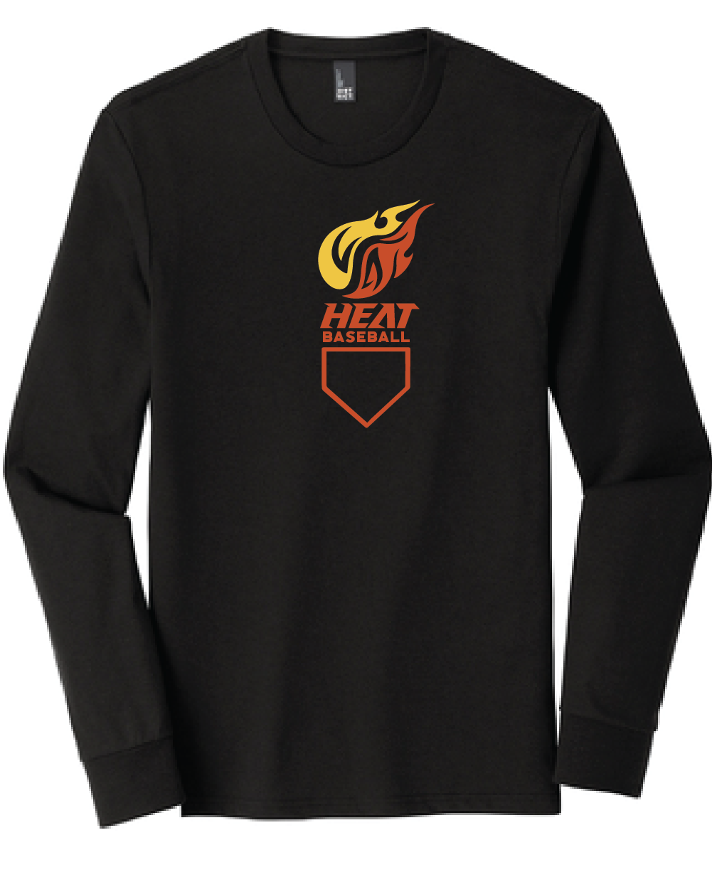 Heat Triblend Long Sleeve Tee/ Black / Heat Baseball