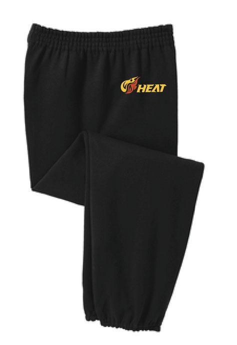 Fleece Sweatpants (Youth & Adult) / Black / Heat Baseball