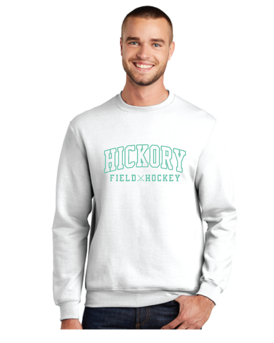 Core Fleece Crewneck Sweatshirt / White / Hickory Field Hockey