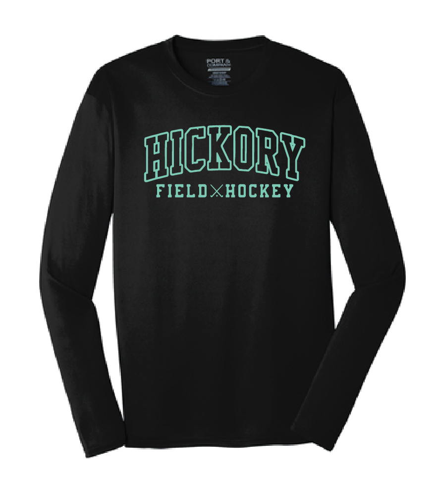 Long Sleeve Performance Tee / Black / Hickory Field Hockey