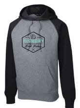Raglan Colorblock Pullover Hooded Sweatshirt / Black / Hickory Field Hockey