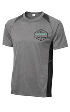 Heather Colorblock Contender Tee / Black/ Heather Grey / Hickory Field Hockey